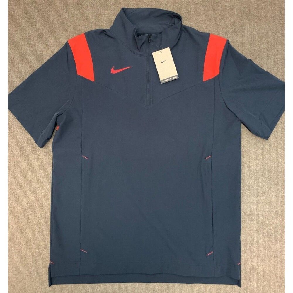 Nike Jacket Mens M Coach Performance Sideline Shacket 1/4-Zip Short Sleeve